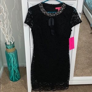 NWT Betsey Johnson Black Lace Dress LBD